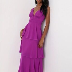 Purple Ankle Length/ Maxi Dress